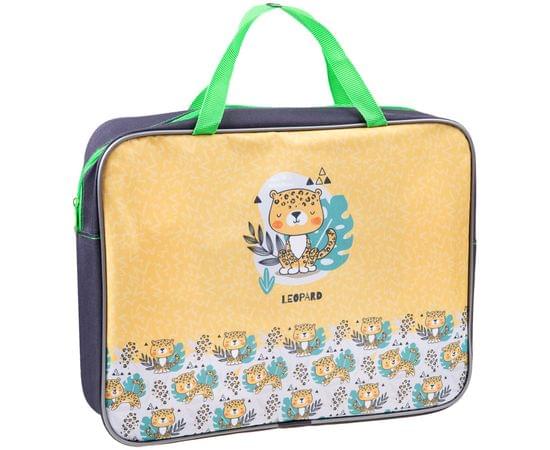 Папка с ручками А4 ArtSpace "Leopard", полиэстер, на молнии, 70мм ПМД-4-20_16665