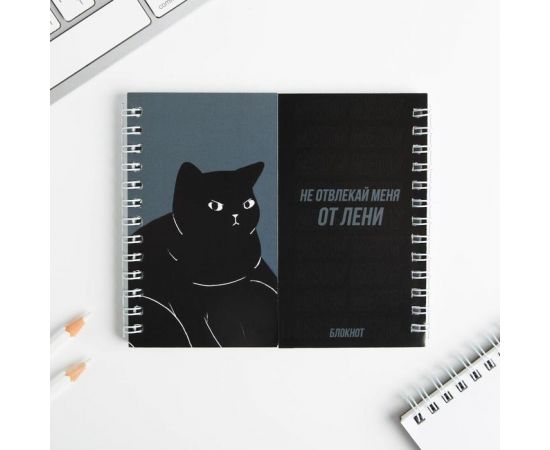 Блокнот двойной «Не отвлекай меня от лени» 6116978