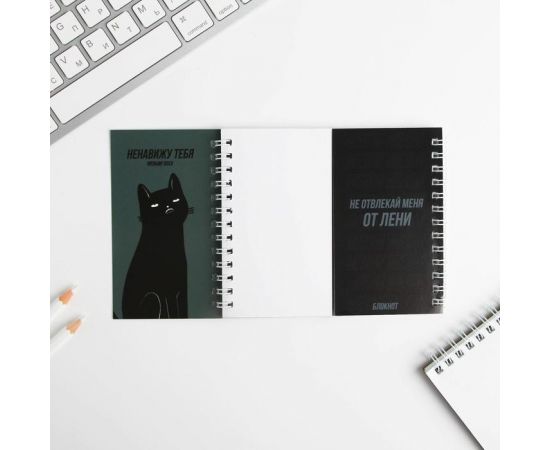 Блокнот двойной «Не отвлекай меня от лени» 6116978