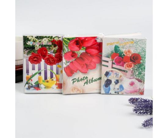 Фотоальбом на 36 фото 10х15 см "Букет цветов" МИКС, 16х12 см 649978 649978