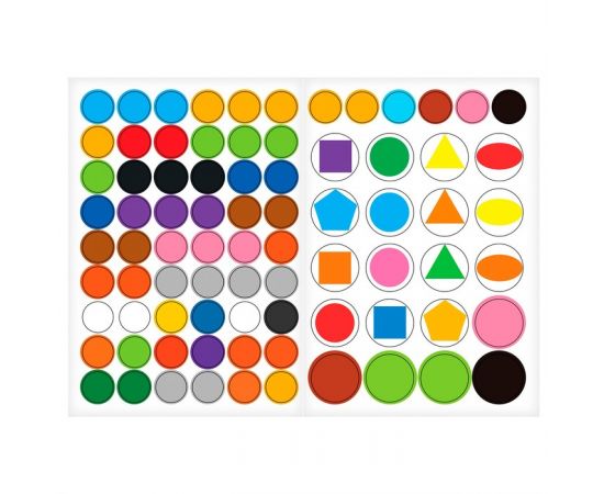 Книга с наклейками-кружочками «Формы и цвета», 16 стр., А5, Синий трактор 7413844