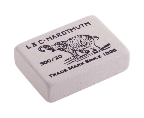 Ластик Koh-I-Noor "Elephant" 300/20, прямоугольный, натуральный каучук, 45*32*12мм, ч/б 0300020024KDRU