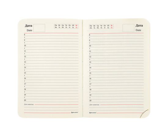 Ежедневник недатированный МАЛЫЙ 100х150мм А6 BRAUBERG Metropolis Ultra под кожу, 160л,красный,113299 113299