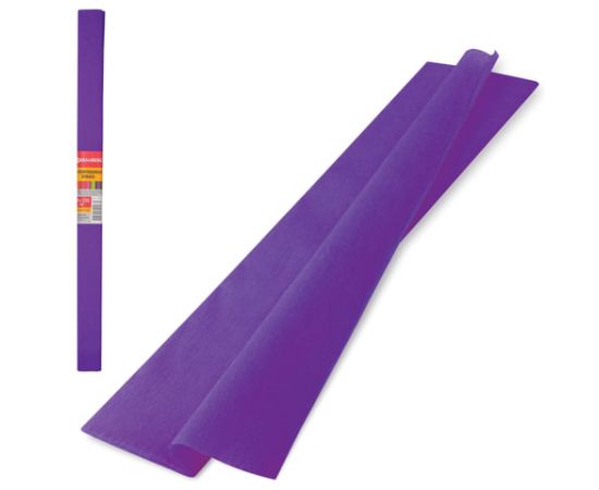 Бумага гофрированная (креповая) ПЛОТНАЯ, 32 г/м2, фиолетовая, 50х250 см, в рулоне, BRAUBERG 126533
