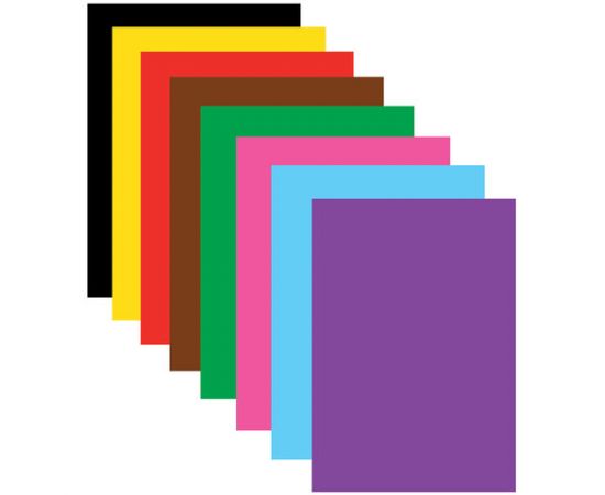 Цветная бумага А4 офсетная, 16л. 8цв., на скобе, BRAUBERG, 200х275мм, Космос, 129919 129919