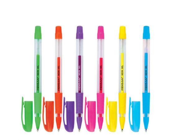 Ручка гелевая PenSan "Neon Gel", ассорти, неоновые чернила, 1мм 2290 / 142707