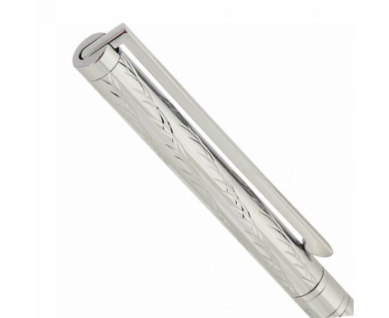 Ручка подарочная шариковая GALANT "ASTRON SILVER", корпус серебристый, детали хром, узел 0,7 мм, синяя 143527