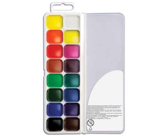 Краски акварельные ЛУЧ "Классика", 16 цв, медовые, без кисти, пластиковая коробка, 19С1290-08 190880