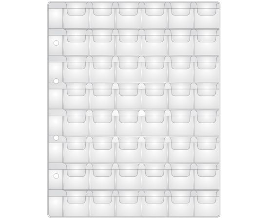 Лист для альбома OfficeSpace "Optima" на 48 монет 28*28, 150мкм 245275