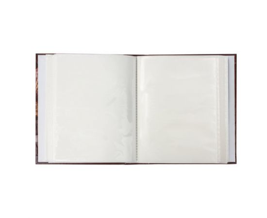 Фотоальбом BRAUBERG на 200 фотографий 10х15 см, твердая обложка, "Часы", коричневый, 390667 390667