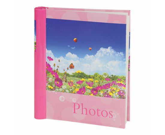 Фотоальбом BRAUBERG на 20 магнитных листов, 23х28 см, "Дивный луг", розовый, 390686 390686	