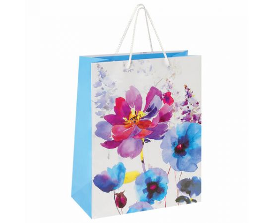 Пакет подарочный 26x12,7x32,4 см, ЗОЛОТАЯ СКАЗКА "Весенний букет", ламинированный, 606585 606585