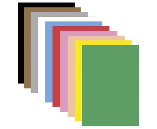 Цветная пористая резина (фоамиран), А4, 2 мм, ОСТРОВ СОКРОВИЩ, 10 л, 10 цв, яркая, 660074 660074