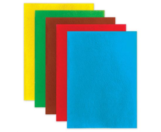 Цветной фетр для творчества, А4, ОСТРОВ СОКРОВИЩ, 5л, 5цв, толщ. 2 мм, 660620 660620