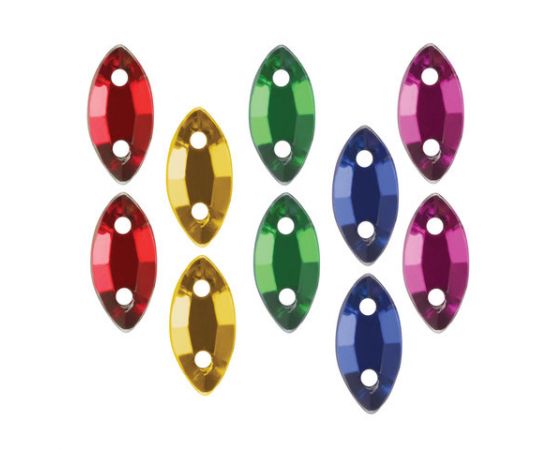 Стразы для творчества "Лодочка", цвет ассорти, 4х8 мм, 30 грамм, ОСТРОВ СОКРОВИЩ, 661215 661215