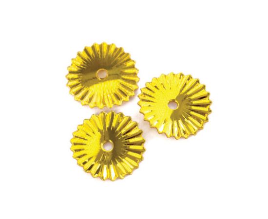 Пайетки для творчества "Рифленые", золото, 10 мм, 20 грамм, ОСТРОВ СОКРОВИЩ, 661279 661279