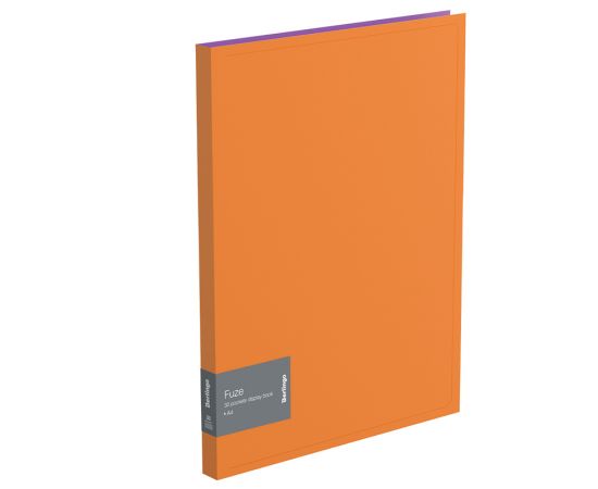 Папка с 30 вкладышами Berlingo "Fuze", 17мм, 600мкм, оранжевая AVp_30316