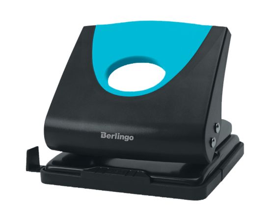 Дырокол Berlingo "Office Soft" 20л., пластиковый, синий, с линейкой DDp_20162