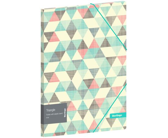 Папка на резинке Berlingo "Triangle" А4, 600мкм, с рисунком FB4_A4201