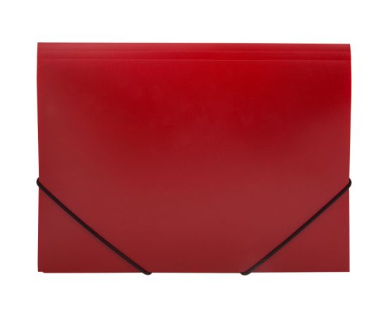Папка на резинке OfficeSpace А4, 500мкм, пластик, красная FE4_328