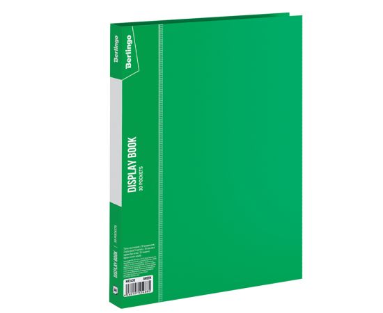 Папка с 30 вкладышами Berlingo "Standard", 17мм, 600мкм, зеленая MT2430