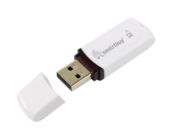 Память Smart Buy "Paean"  32GB, USB 2.0 Flash Drive, белый SB32GBPN-W