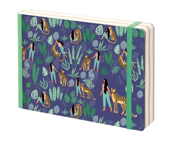 Скетчбук - альбом для рисования 80л., В6 "Lovely leopard", твердая обложка, карман, доп. листы крафт, 100г/м2 SB6w_32029