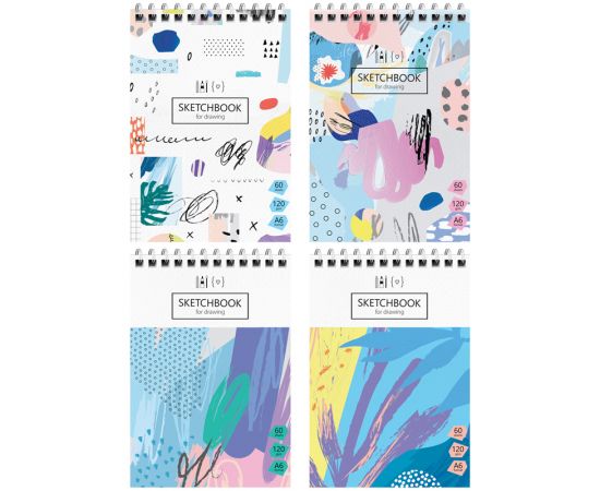 Скетчбук-блокнот 60л., А6 ArtSpace "Imagination", на гребне, 120г/м2 Б6р60грв_35507