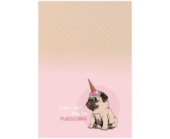 Записная книжка А5 80л. BG "Pugicorn", матовая ламинация, блок в точку ЗК5т80_лм 9760