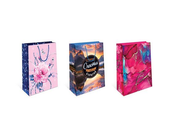 Пакет подарочный 26*32*12см Арт и Дизайн "Ассорти", вырубка, ламинация 0293.368