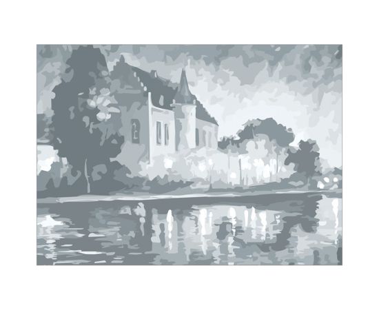 Холст на картоне с эскизом Сонет "Замок", 30*40см 141754