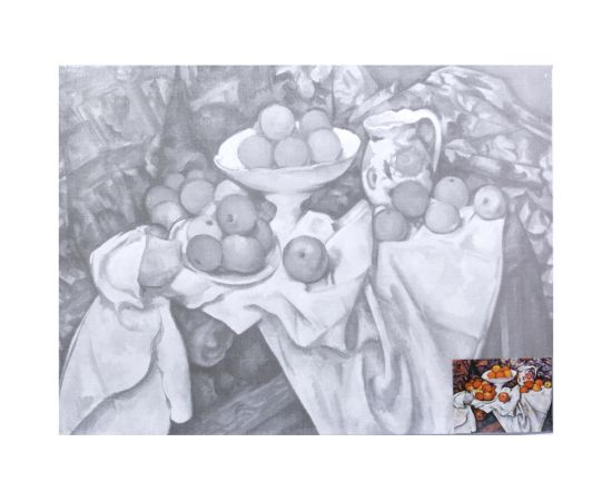 Холст на картоне с контуром Сонет "Яблоки и апельсины", 30*40см 142771