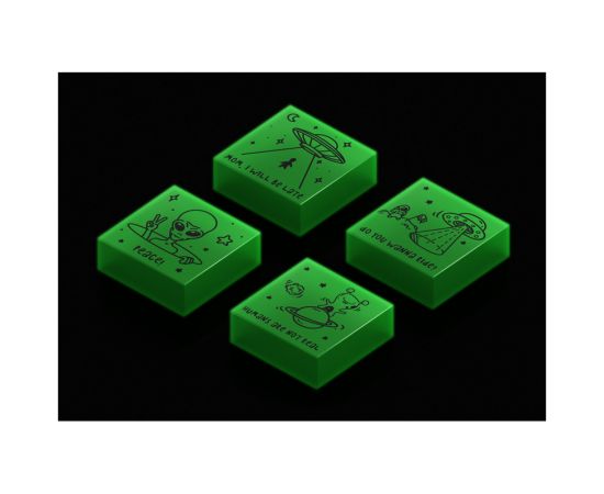 Ластик Berlingo "Aliens", прямоугольный, 28*28*12мм, флуоресцентный BLc_00610