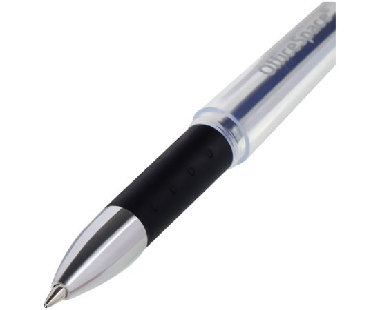 Ручка гелевая OfficeSpace "A-Gel" черная, 0,5мм, грип GPbk_95090