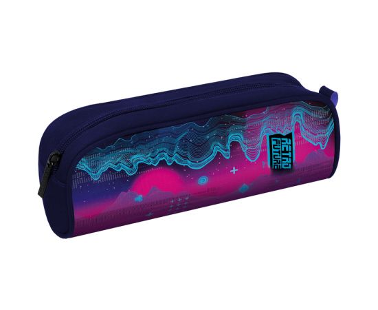 Пенал-косметичка 1 отделение, 220*75*55мм, Berlingo "Retro Future", полиэстер PM09146