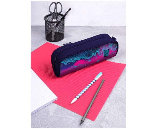 Пенал-косметичка 1 отделение, 220*75*55мм, Berlingo "Retro Future", полиэстер PM09146