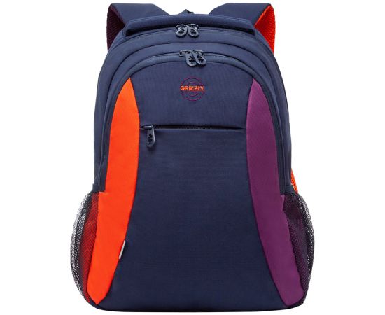 Рюкзак GRIZZLY, 31*42*18см, 2 отделения, 3 кармана, анатомическая спинка, кэжуал RD-242-3/4