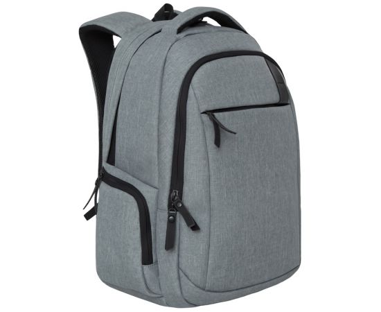 Рюкзак GRIZZLY, 31*46*18см, 2 отделения, 3 кармана, анатомическая спинка, серый RQ-110-1/1