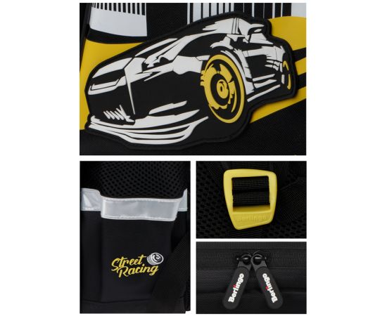 Рюкзак Berlingo Comfort "Street racing" 38*27*18см, 3 отделения, 3 кармана, эргономичная спинка RU08048