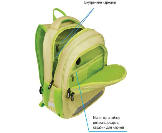 Рюкзак Berlingo Bliss "Neon star" 40*29*19см, 3 отделения, 2 кармана, анатомическая ЭВА спинка RU08052