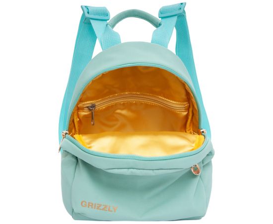 Рюкзак GRIZZLY, 21*25*10см, 1 отделение, 2 кармана, укрепленная спинка, мятный RXL-224-1/2