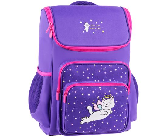 Ранец ArtSpace модернизированный Happy School "Cat" 39*28*18см, 1 отделение, 4 кармана, анатомическая спинка Uni_17680