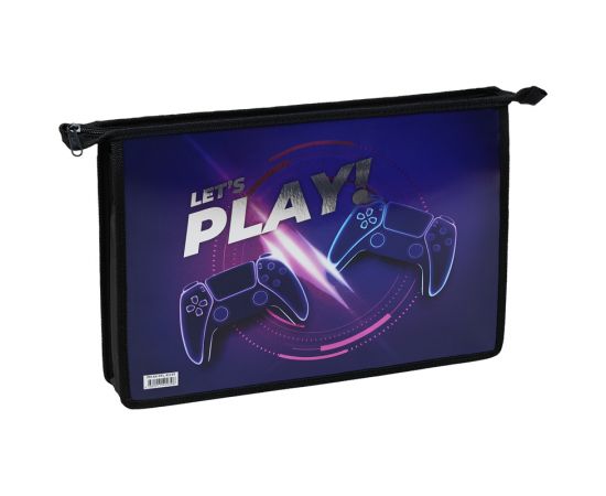 Папка для тетрадей 1 отделение, А4, ArtSpace "Let s play", ламинированный картон, фольга, на молнии ПМ-А4-291_42239