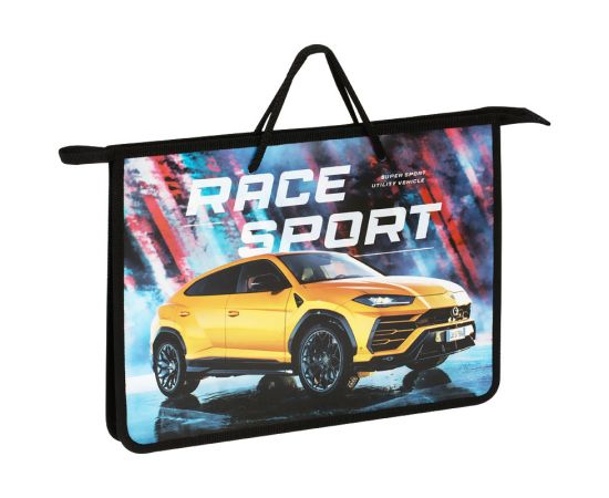 Папка с ручками А4 ArtSpace "Race", пластик, на молнии, 45мм ПТ-15_42153