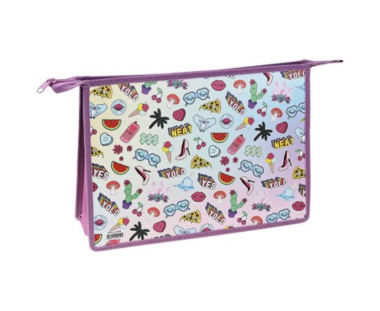 Папка для труда 2 отделения А4 ArtSpace "Bright", пластик, на молнии ПТР-22_42250