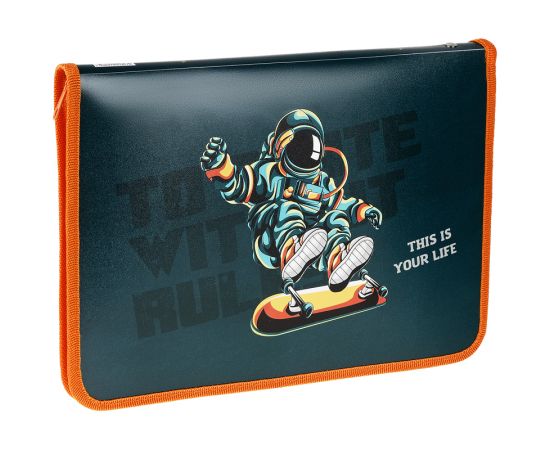 Папка для труда 1 отделение, А4, ArtSpace "Street art", пластик, молния вокруг, откид. планка ПТР-5_43827