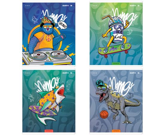 Тетрадь 40л., А5, клетка ArtSpace "Рисунки. Graffiti", эконом Т40кС_42868
