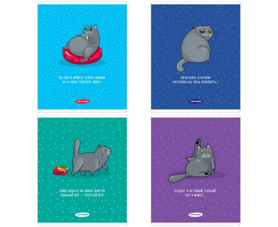 Тетрадь 48л., А5, клетка ArtSpace "Рисунки. Советы кота", эконом Т48кС_42950