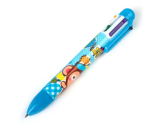 Ручка шариковая, автоматическая, 6-ти цветная, корпус МИКС с рисунком 1302047