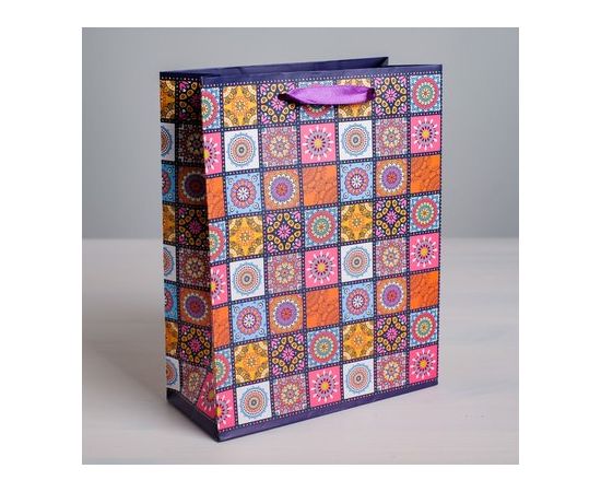 Пакет ламинированный вертикальный «Мозайка», ML 23 × 27 × 8 см 2816308